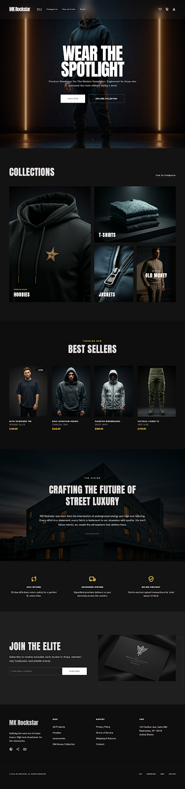 MK Rockstar hero — luxury streetwear